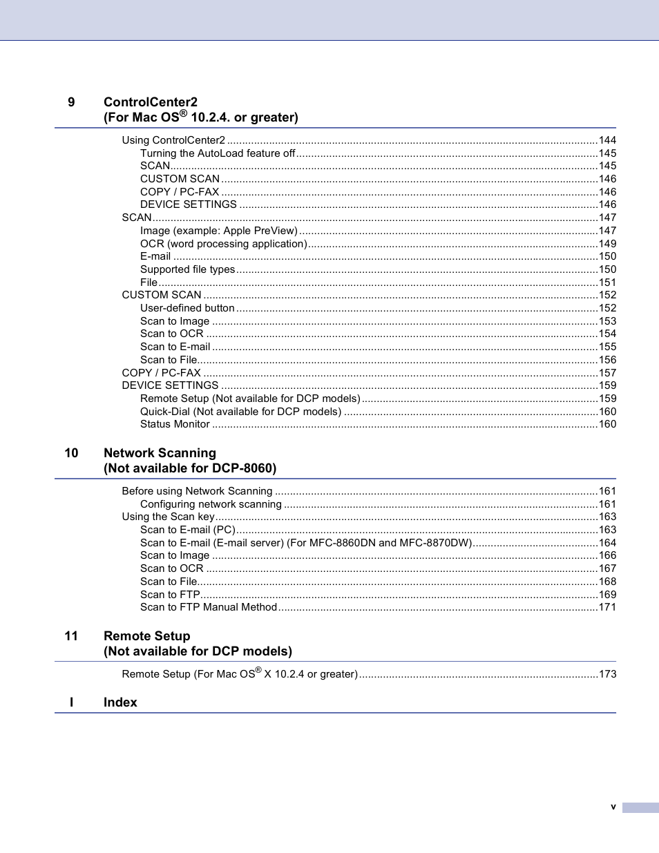 Brother DCP 8060 User Manual | Page 6 / 182