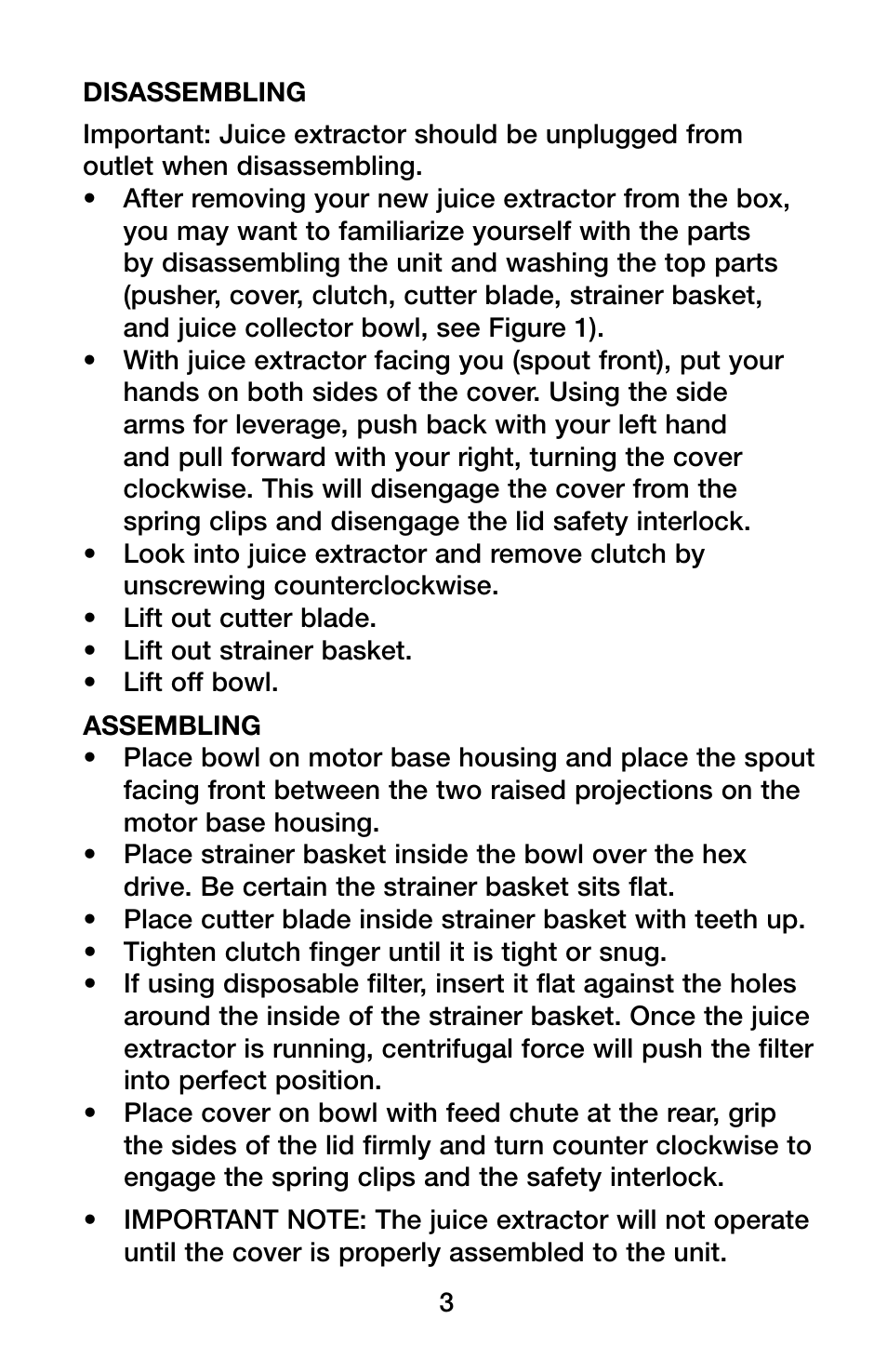 Waring Pro PJE401 User Manual | Page 4 / 12