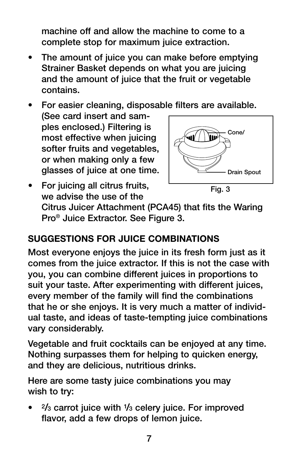 Waring Pro PJE401 User Manual | Page 8 / 12