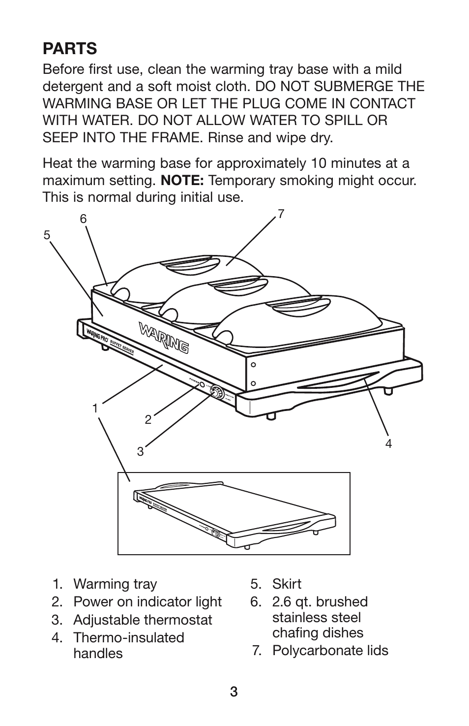 Parts | Waring Pro BFS50B User Manual | Page 4 / 8