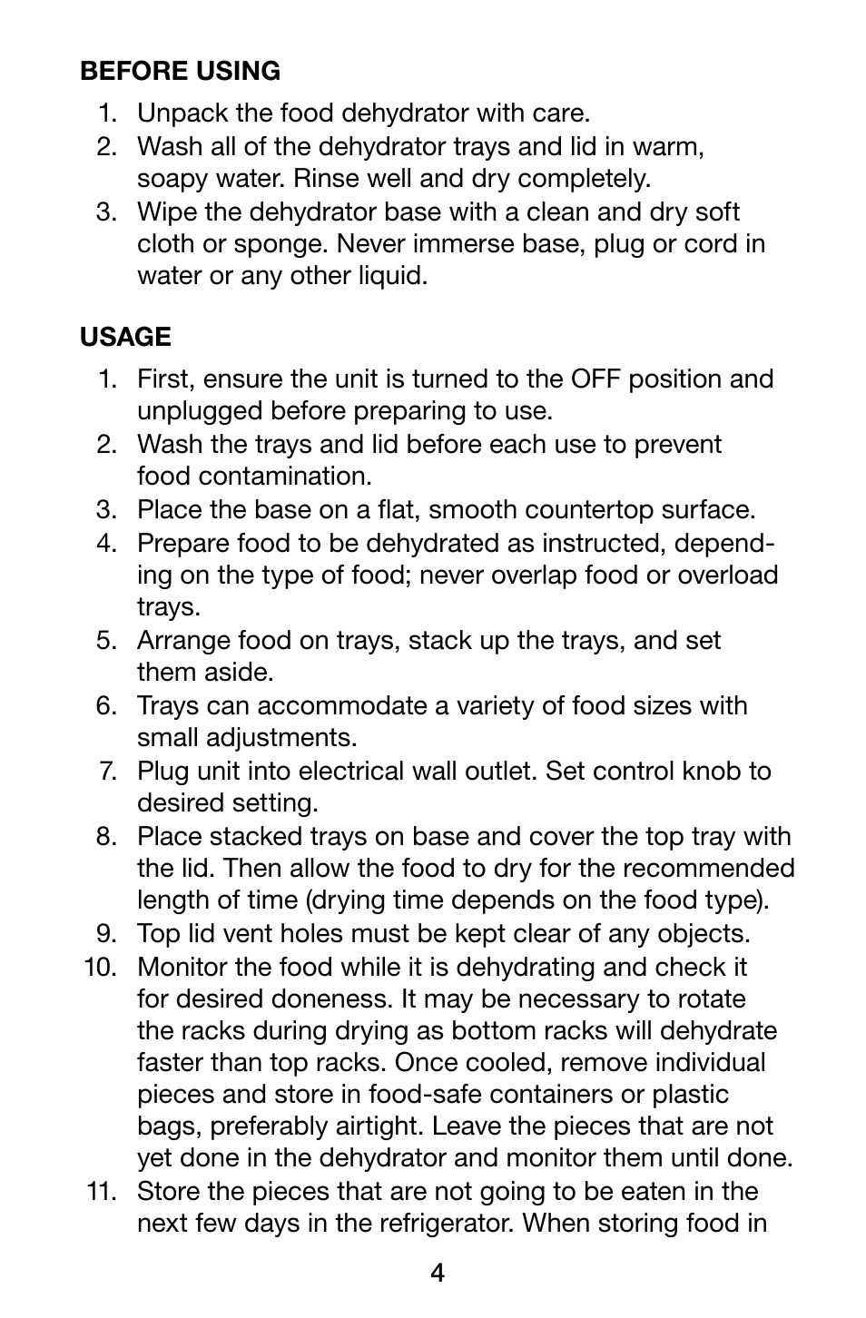 Waring Pro DHR30 User Manual | Page 5 / 20