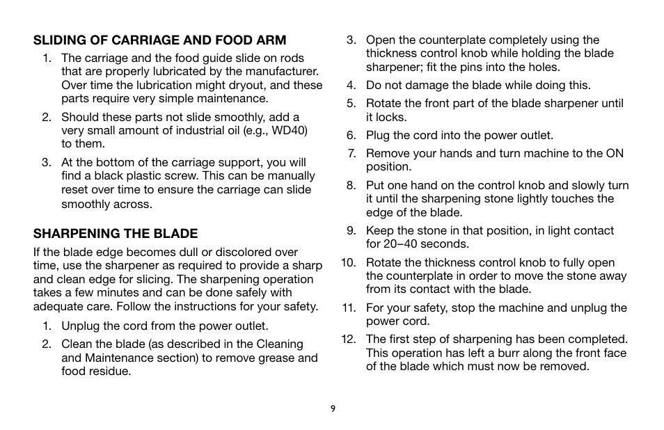 Waring Pro FS1000 User Manual | Page 10 / 12