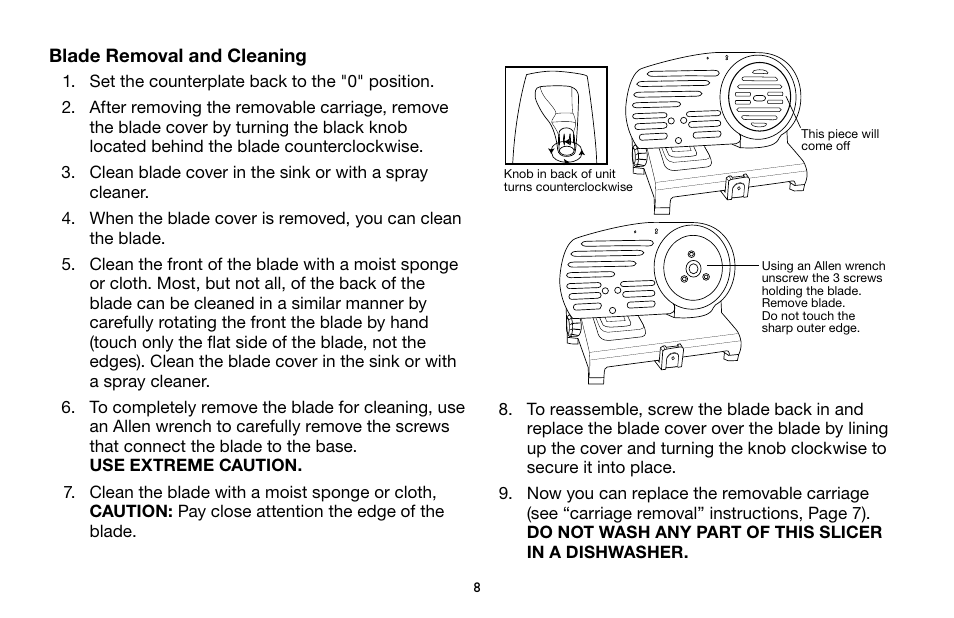Waring Pro FS1000 User Manual | Page 9 / 12