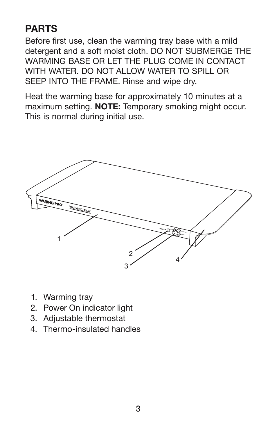 Parts | Waring Pro WT90B User Manual | Page 4 / 8