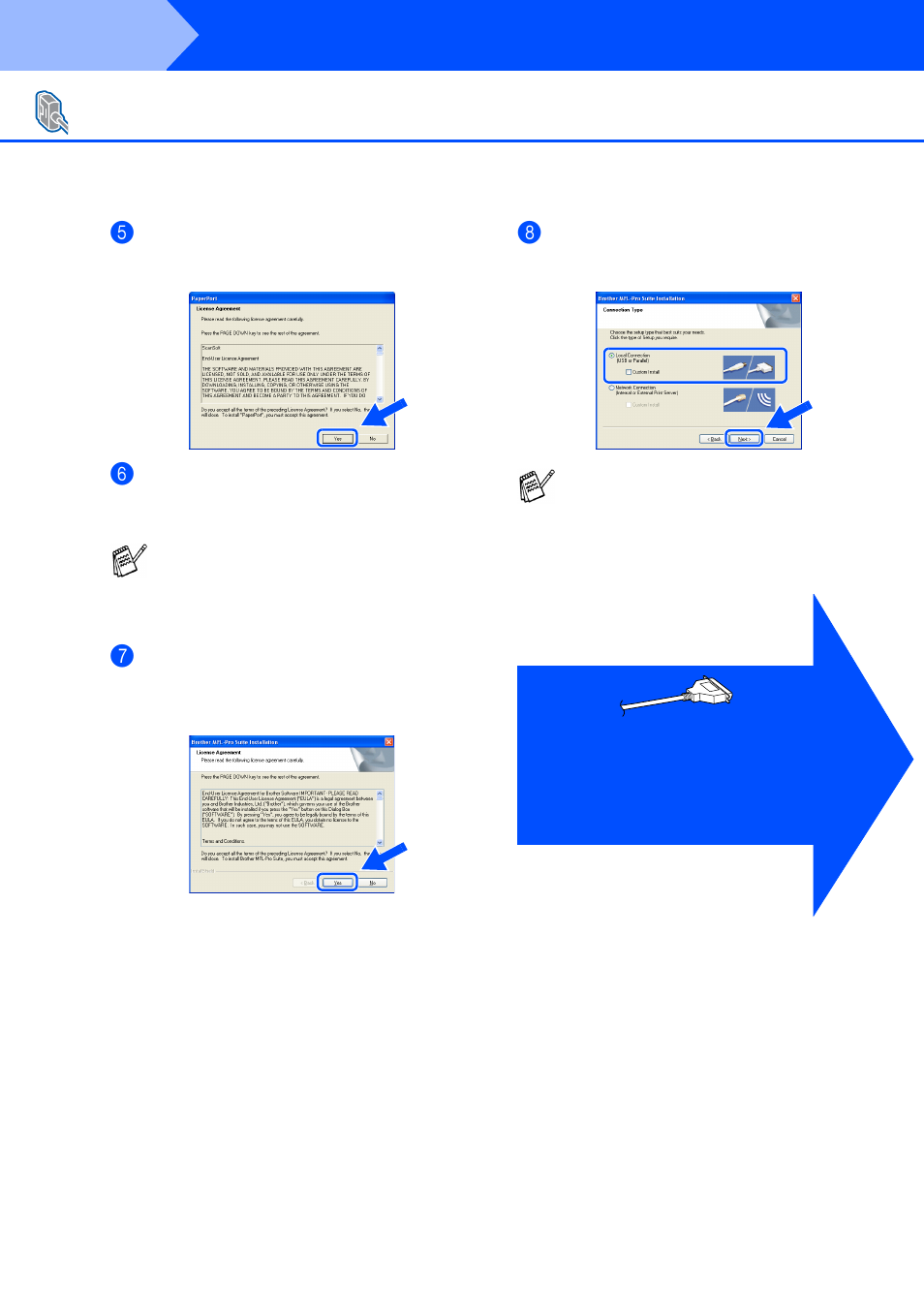 Step 2, Installing the driver & software, For parallel interface cable users (for windows | Brother BDL4231CS User Manual | Page 25 / 52