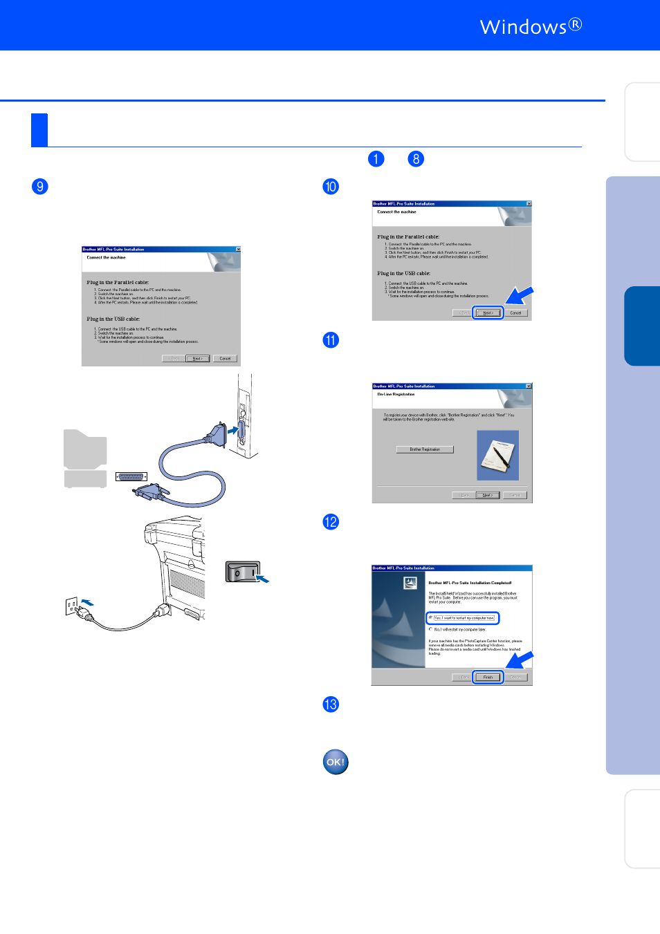 For windows® 98/98se/me users only, For windows, 98/98se/me users only | Windows, 98/98se/me users, Make sure that you followed the instructions in, On pages 23 - 24 | Brother BDL4231CS User Manual | Page 26 / 52