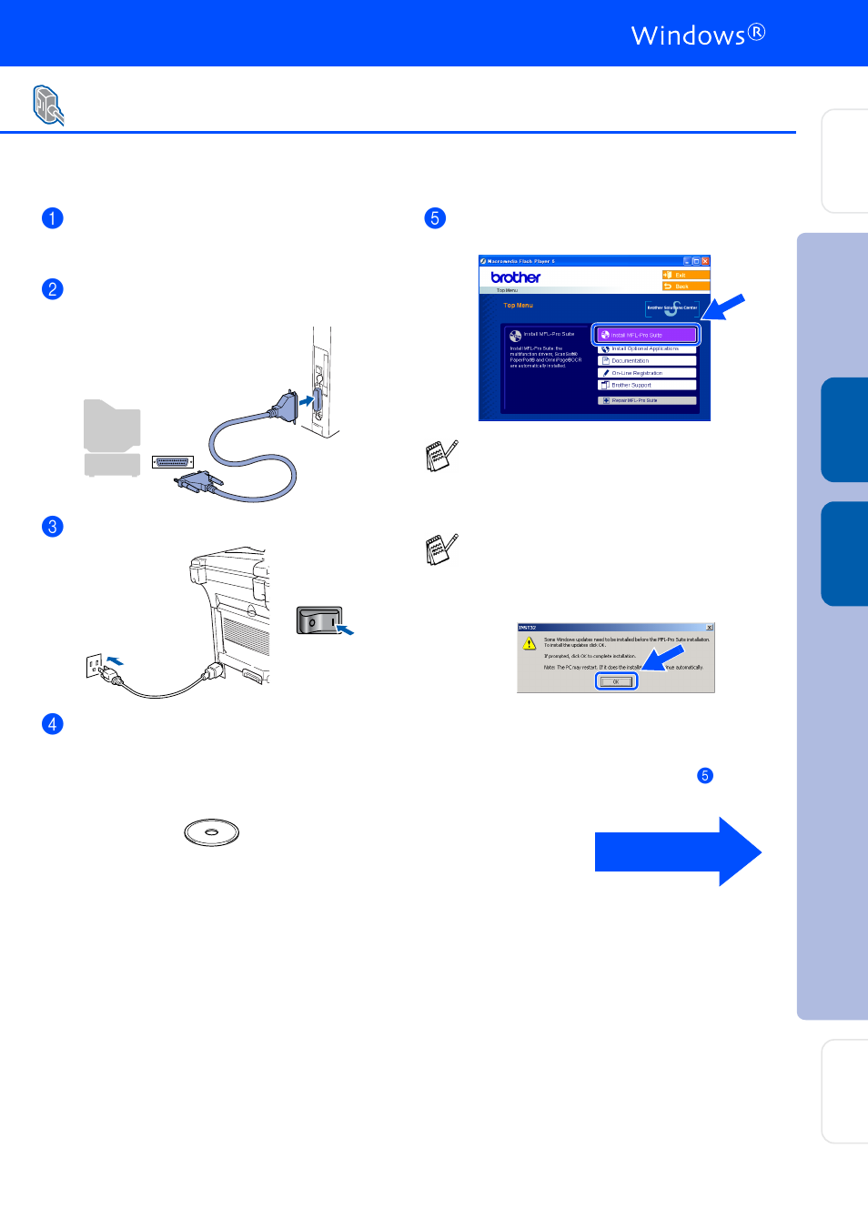 For windows nt® workstation version 4.0 users, For windows nt, Workstation version 4.0 users | Windows nt, For parallel interface cable users) | Brother BDL4231CS User Manual | Page 34 / 52