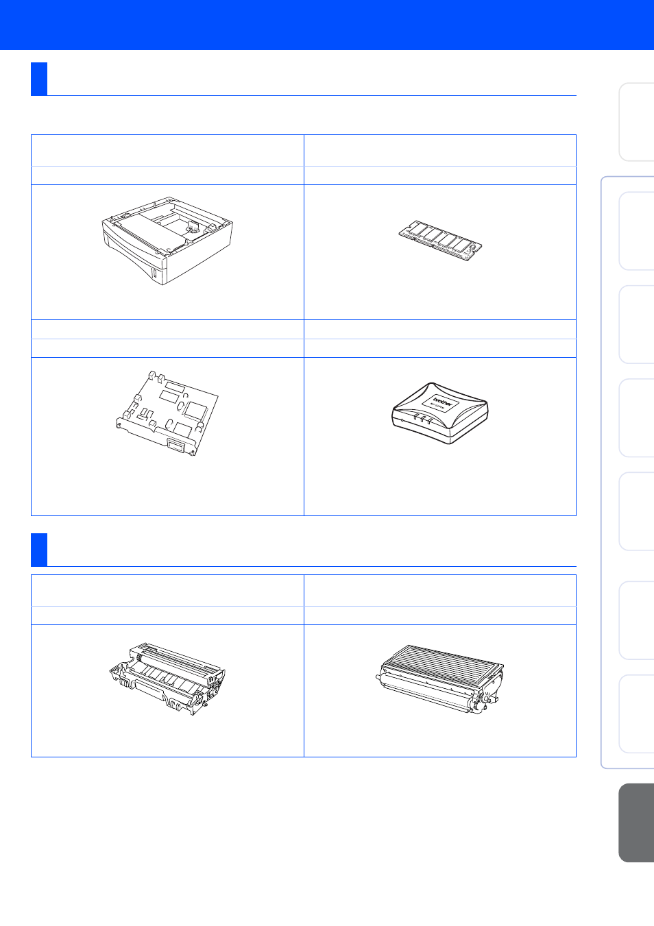 Options, Replacement consumables, Options replacement consumables | Brother BDL4231CS User Manual | Page 50 / 52