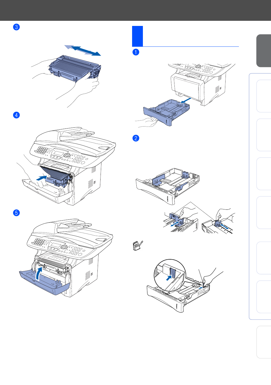 3 load paper in the paper tray, Load paper in the paper tray, 3load paper in the paper tray | Brother BDL4231CS User Manual | Page 6 / 52
