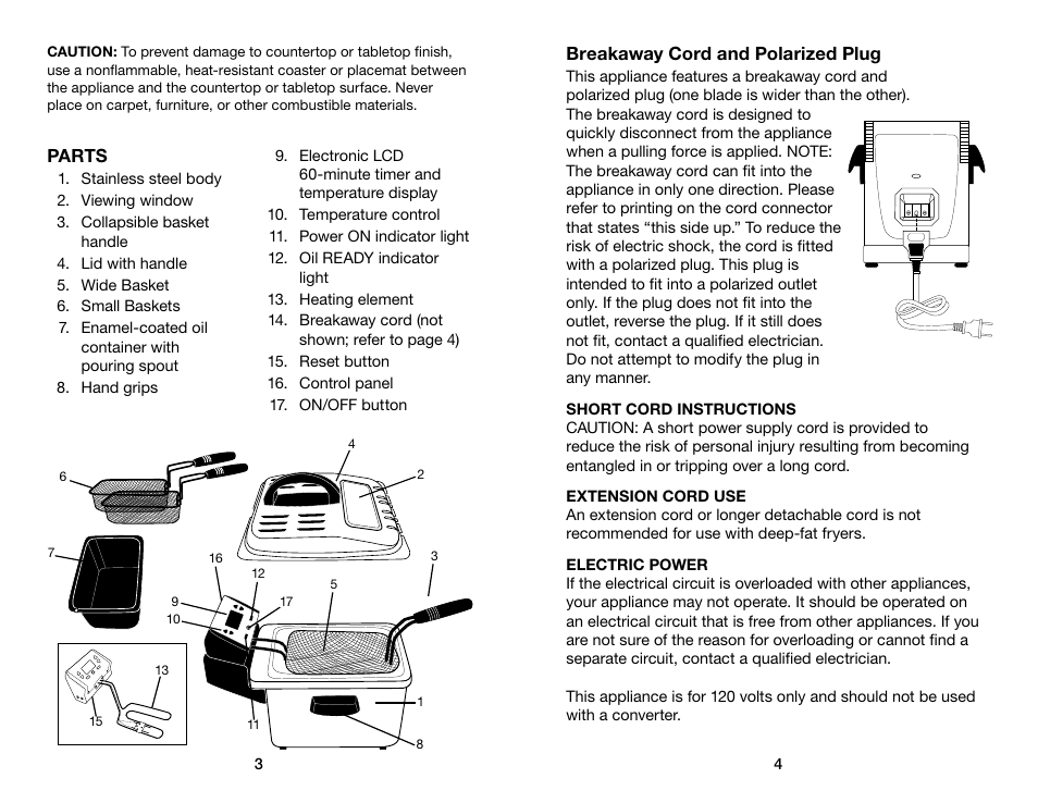 Waring Pro DF280 User Manual | Page 3 / 11