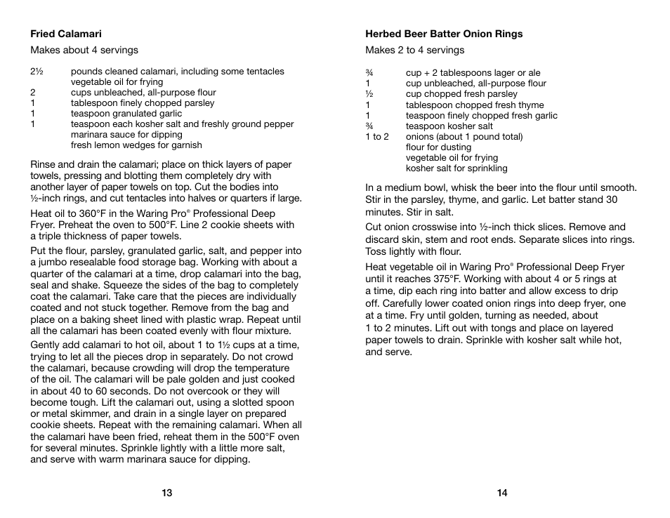 Waring Pro DF280 User Manual | Page 8 / 11