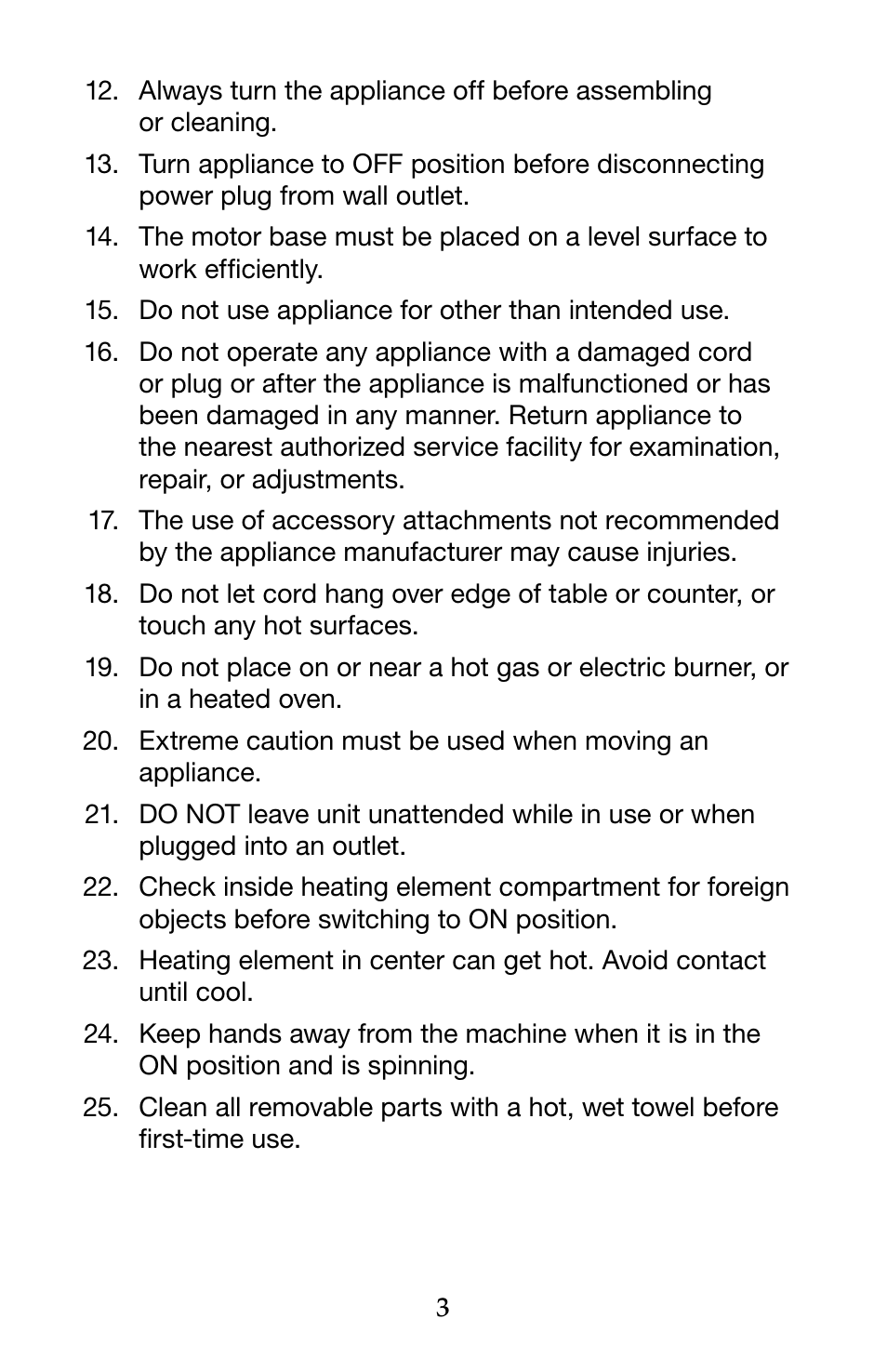 Waring Pro CC150 User Manual | Page 3 / 12