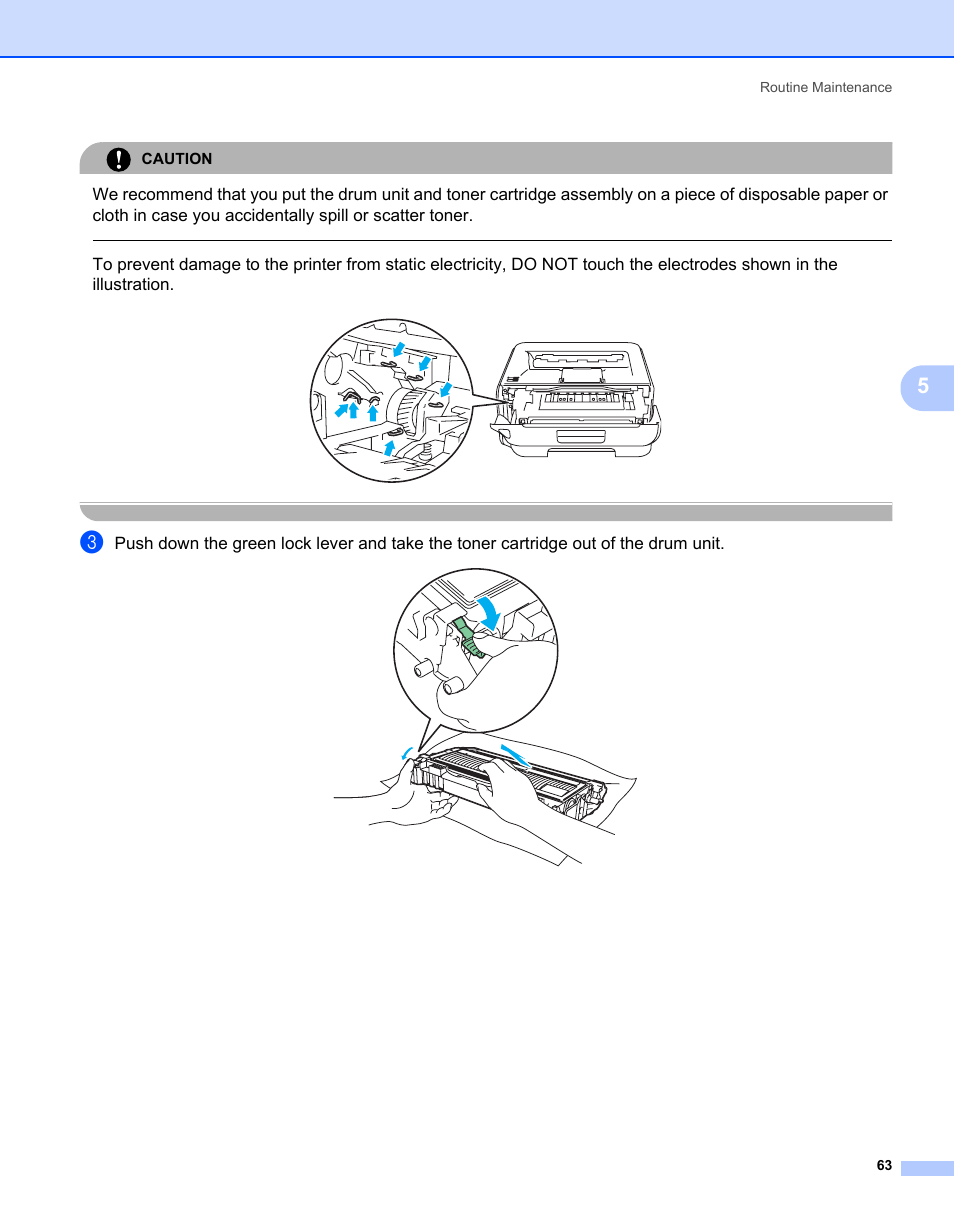 Caution | Brother HL-2150N User Manual | Page 70 / 130