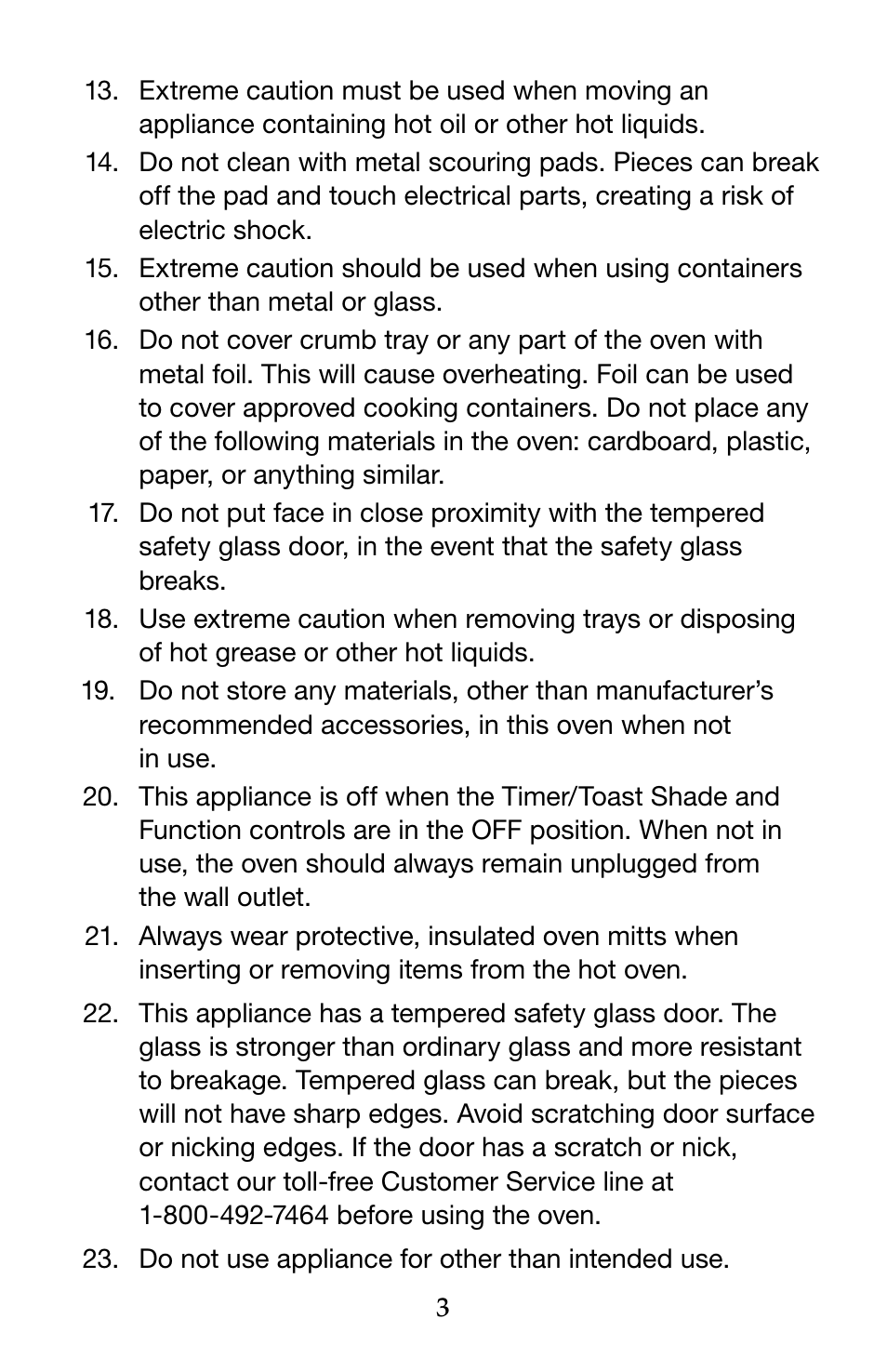Waring Pro WTO150 User Manual | Page 3 / 12