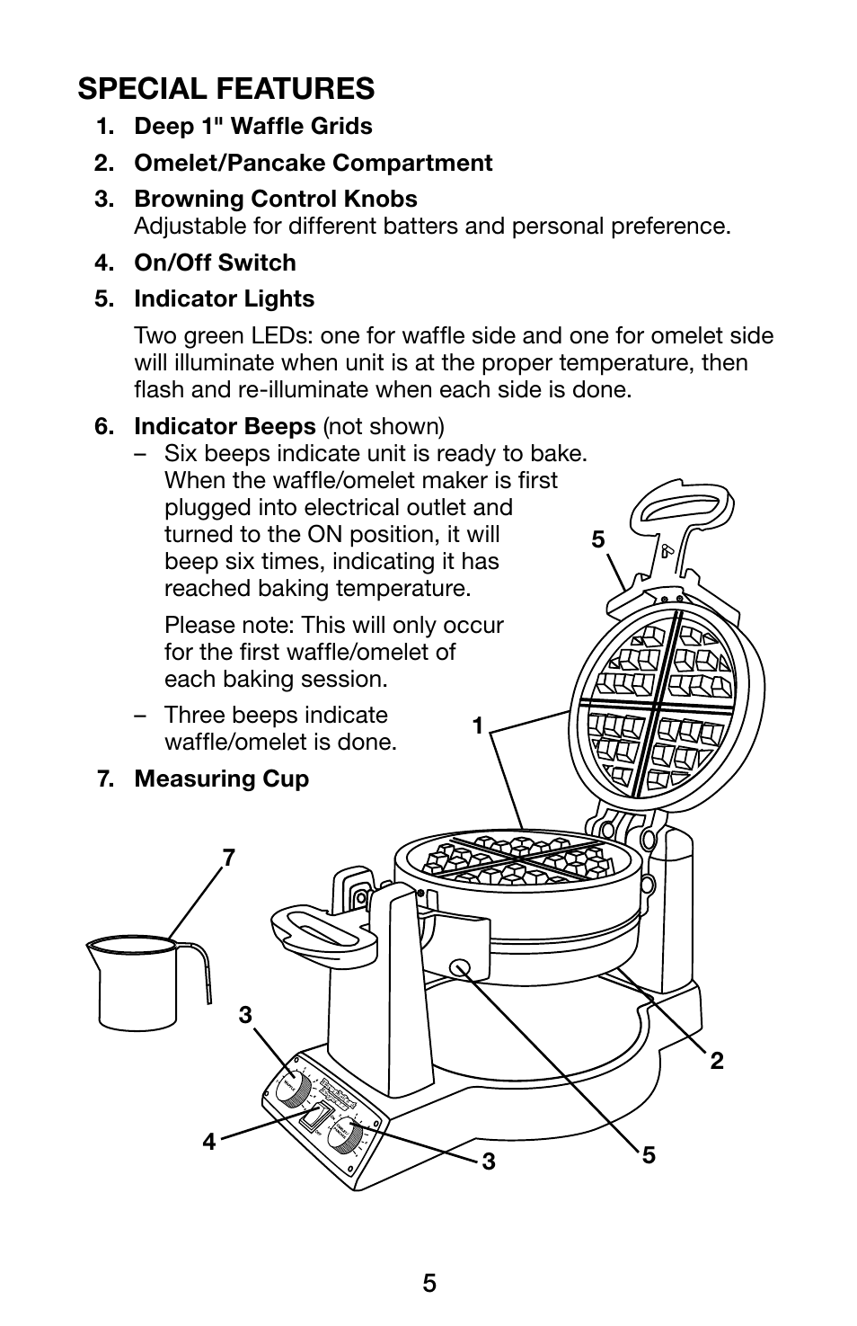 Special features | Waring Pro WMR300 User Manual | Page 5 / 20