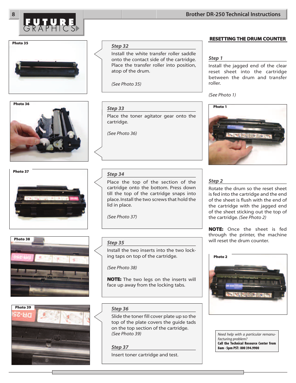 Brother DR-250 User Manual | Page 8 / 9