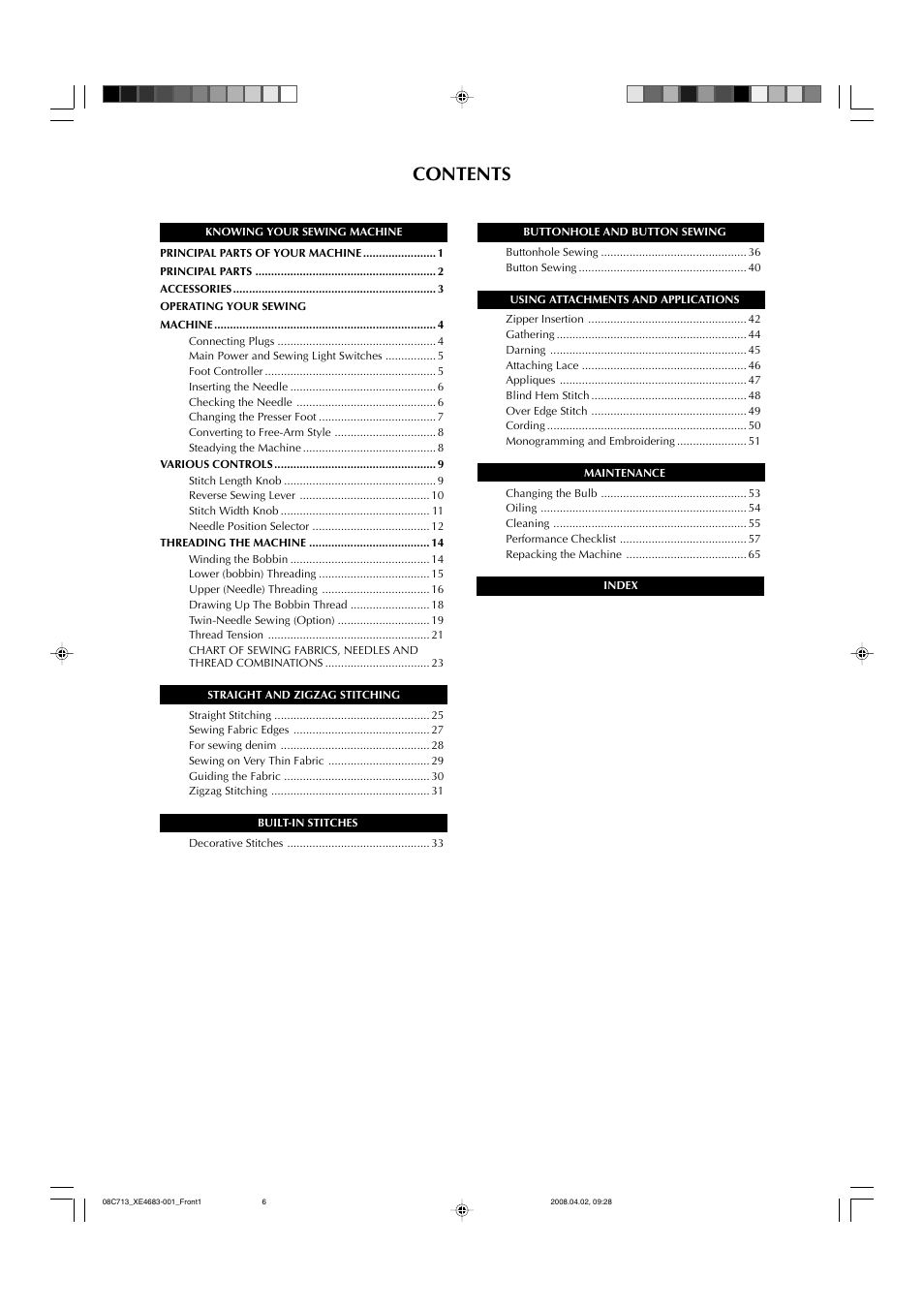 Brother X-3 User Manual | Page 8 / 84