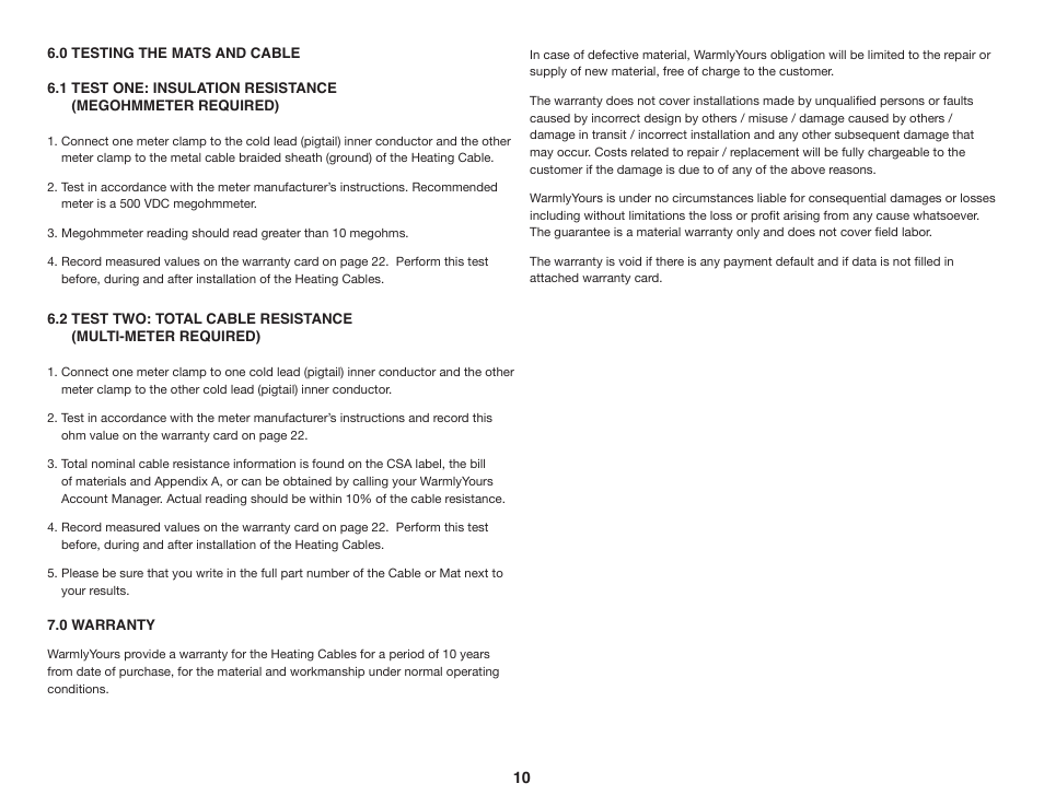 WarmlyYours Snow Melting & Slab Heating User Manual | Page 11 / 24