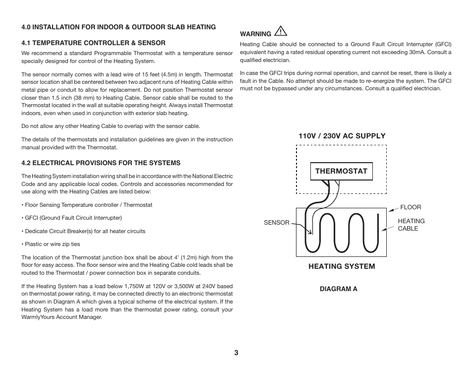 WarmlyYours Snow Melting & Slab Heating User Manual | Page 4 / 24