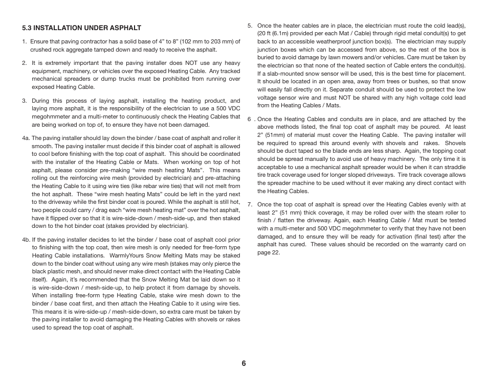 WarmlyYours Snow Melting & Slab Heating User Manual | Page 7 / 24