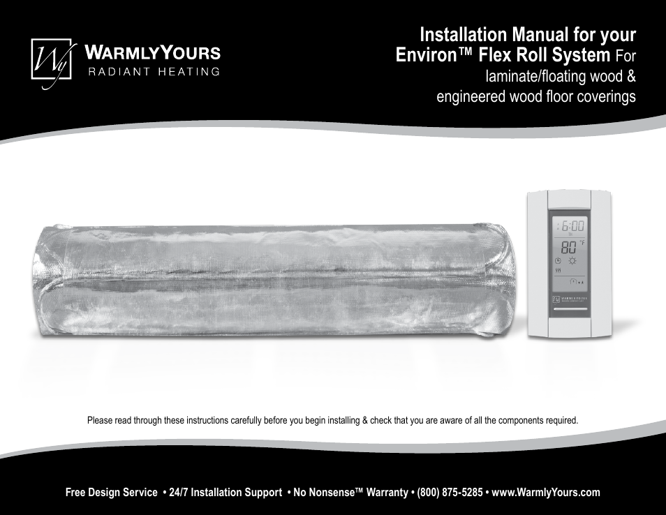 WarmlyYours Environ Flex Roll System For laminate/floating wood & engineered wood floor coverings User Manual | 14 pages
