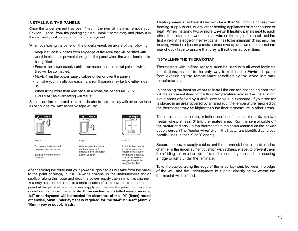 Ev2-manual_20003-g_13 | WarmlyYours Environ II Floor Heating System User Manual | Page 13 / 16