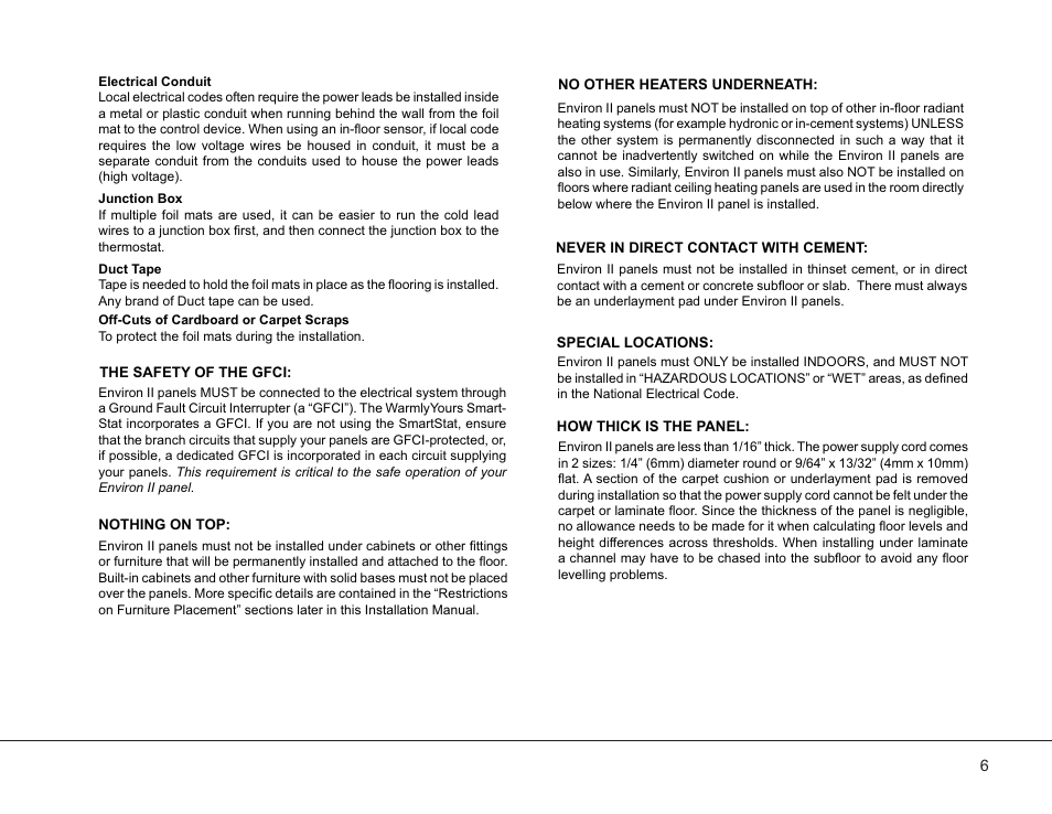 Ev2-manual_20003-g_6 | WarmlyYours Environ II Floor Heating System User Manual | Page 6 / 16