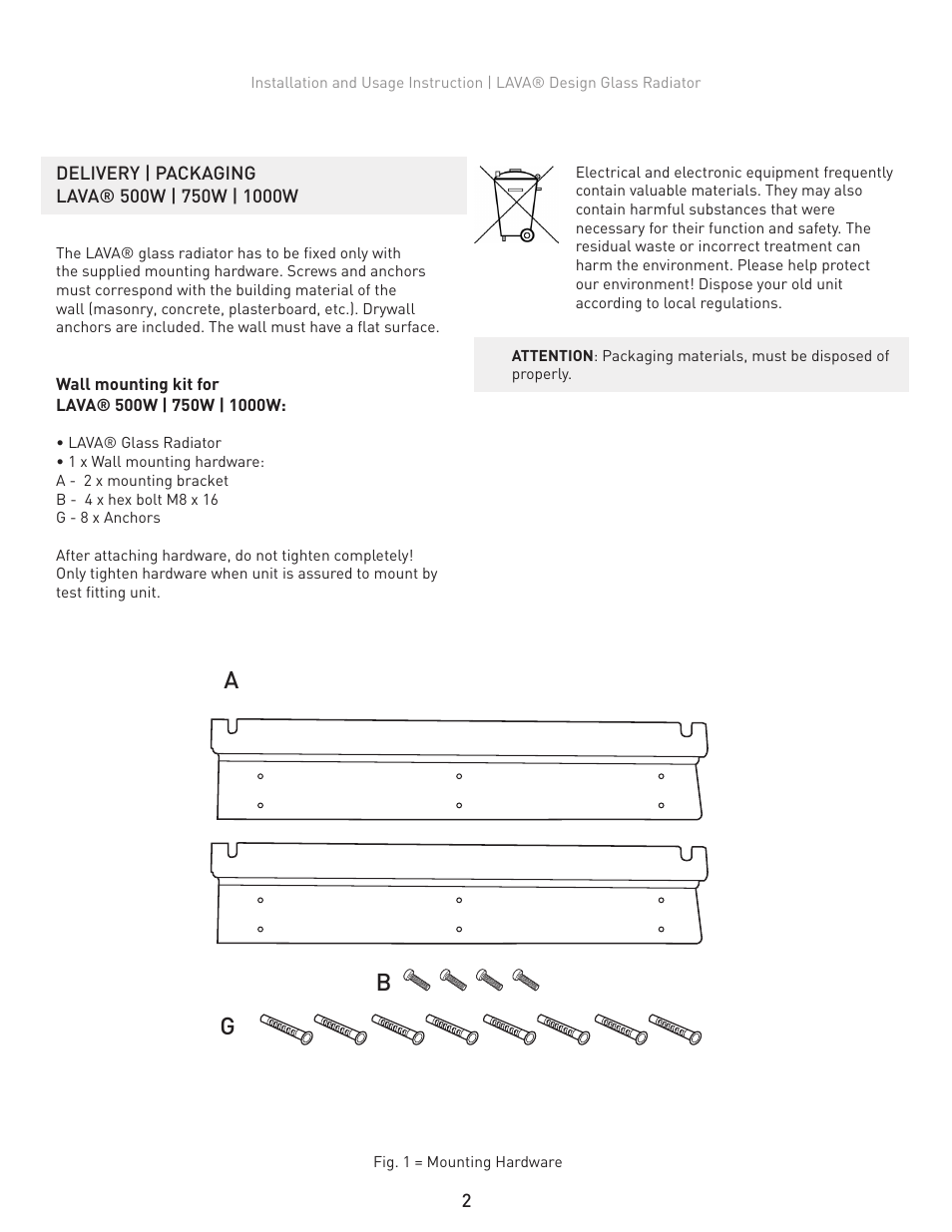 Ab g | WarmlyYours Lava User Manual | Page 3 / 13