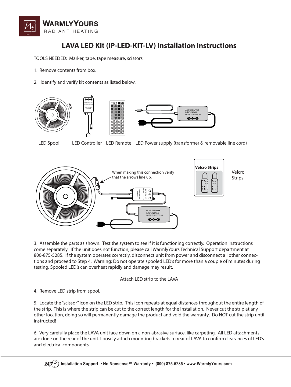 WarmlyYours Lava LED User Manual | 4 pages