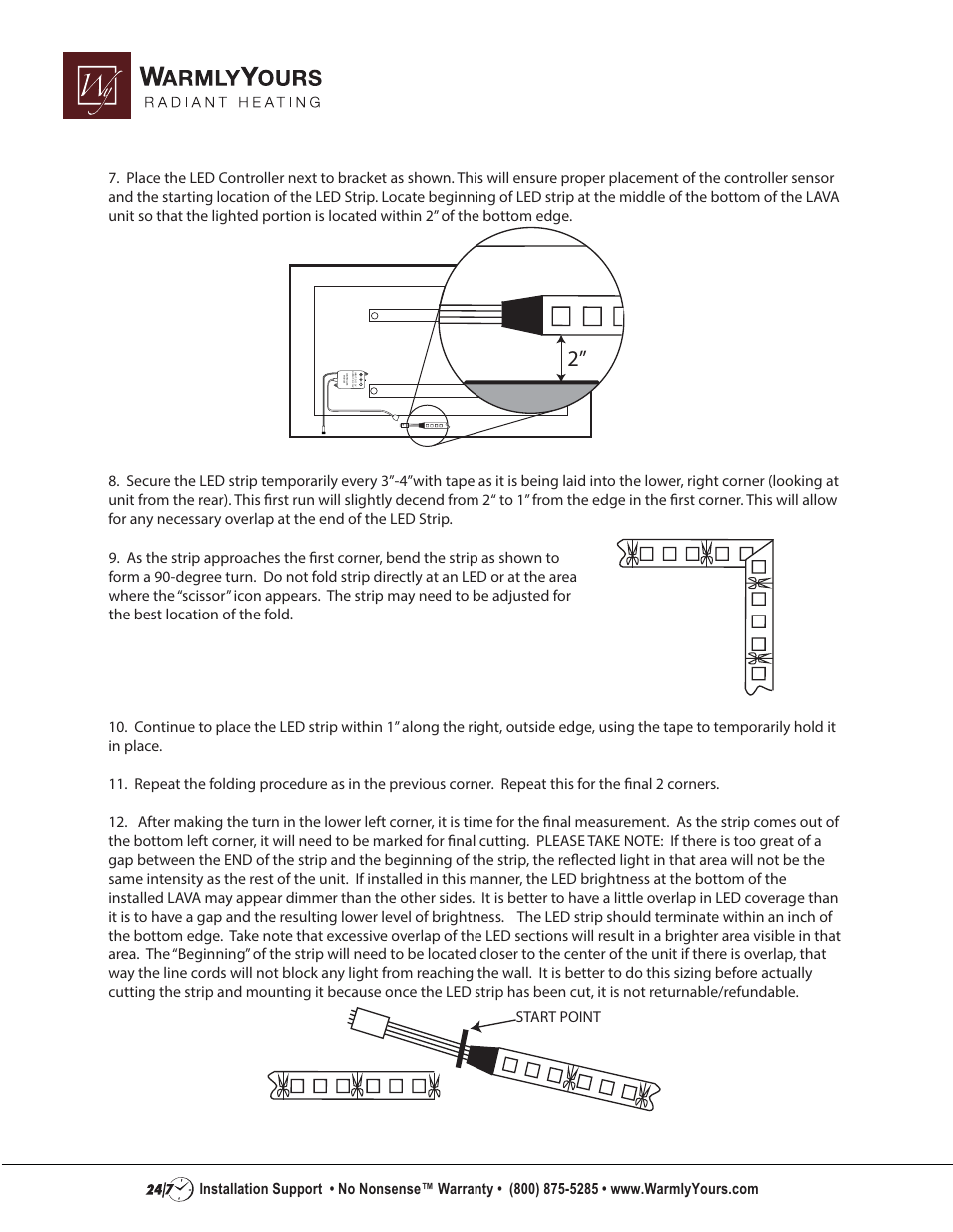 Lava_led_p2, Start point | WarmlyYours Lava LED User Manual | Page 2 / 4
