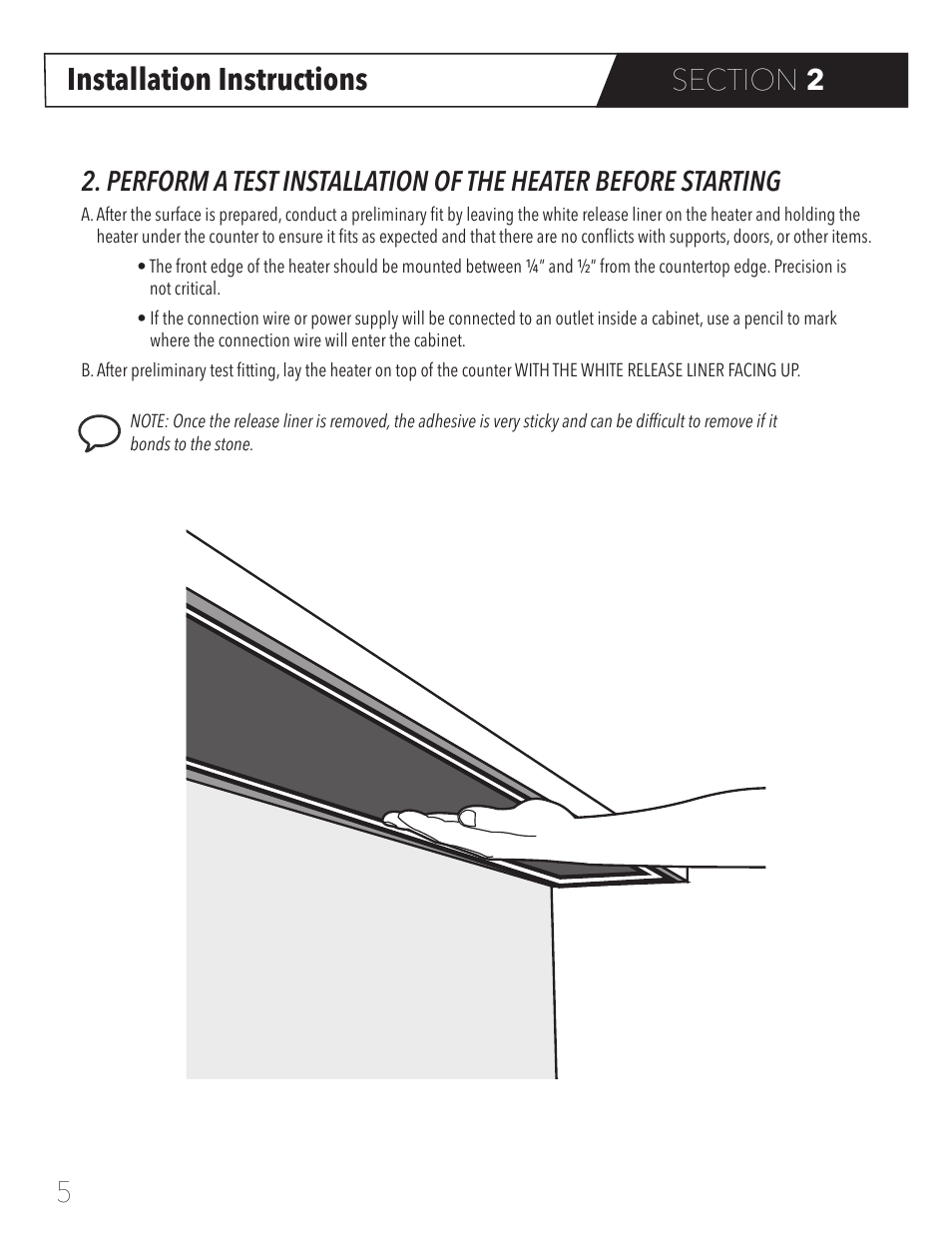 Heating element transformer to 120v house outlet | WarmlyYours FeelsWarm® Countertop Heating User Manual | Page 6 / 11