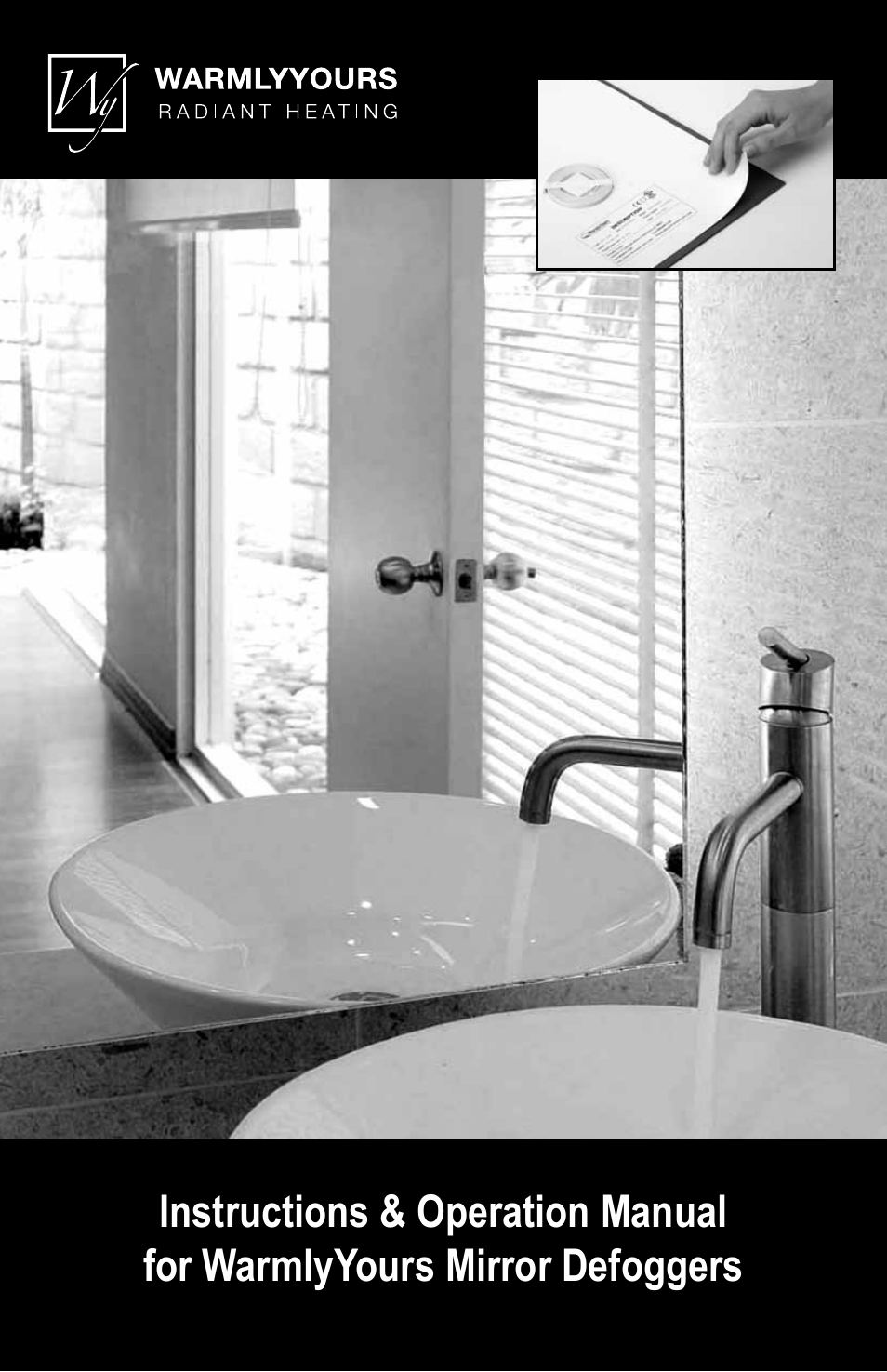 WarmlyYours Mirror Defogger User Manual | 12 pages