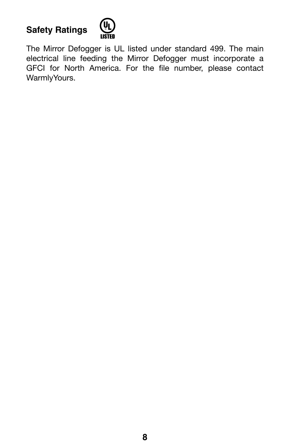 WarmlyYours Mirror Defogger User Manual | Page 10 / 12