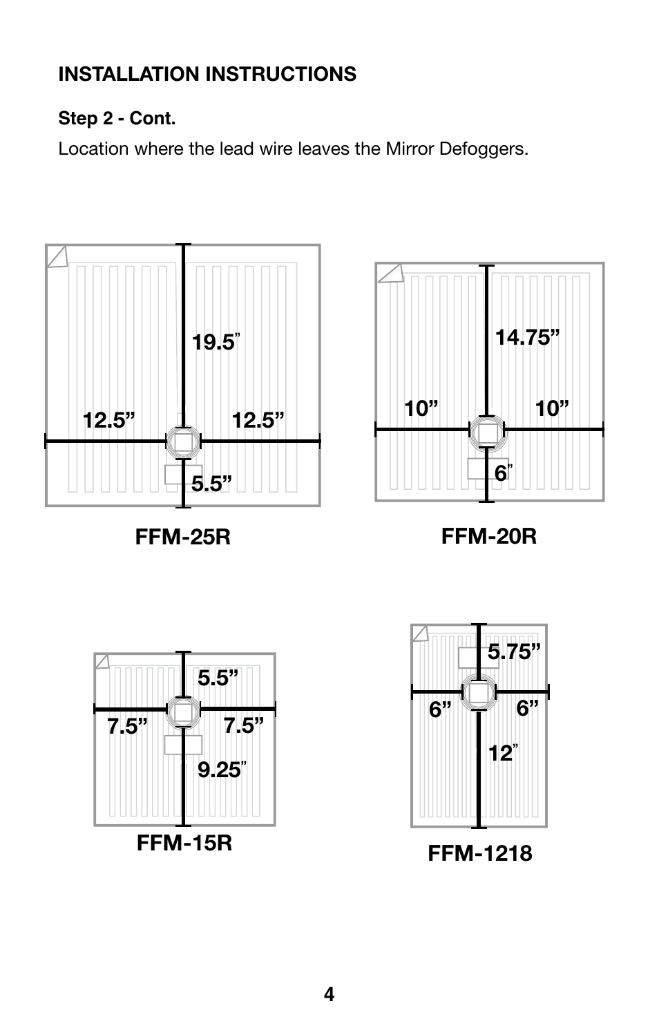 WarmlyYours Mirror Defogger User Manual | Page 6 / 12