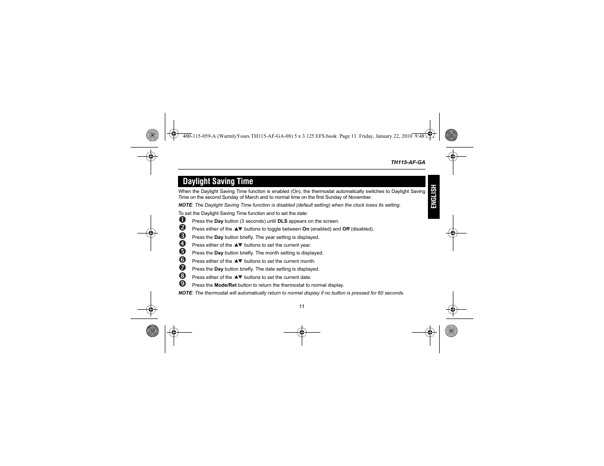WarmlyYours TH115-AF-GA User Manual | Page 13 / 76