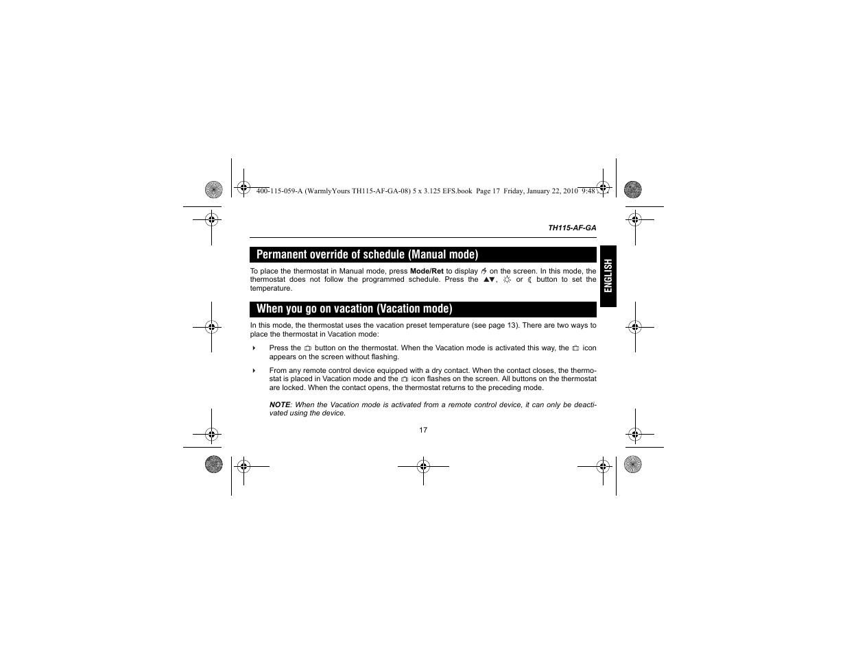 WarmlyYours TH115-AF-GA User Manual | Page 19 / 76