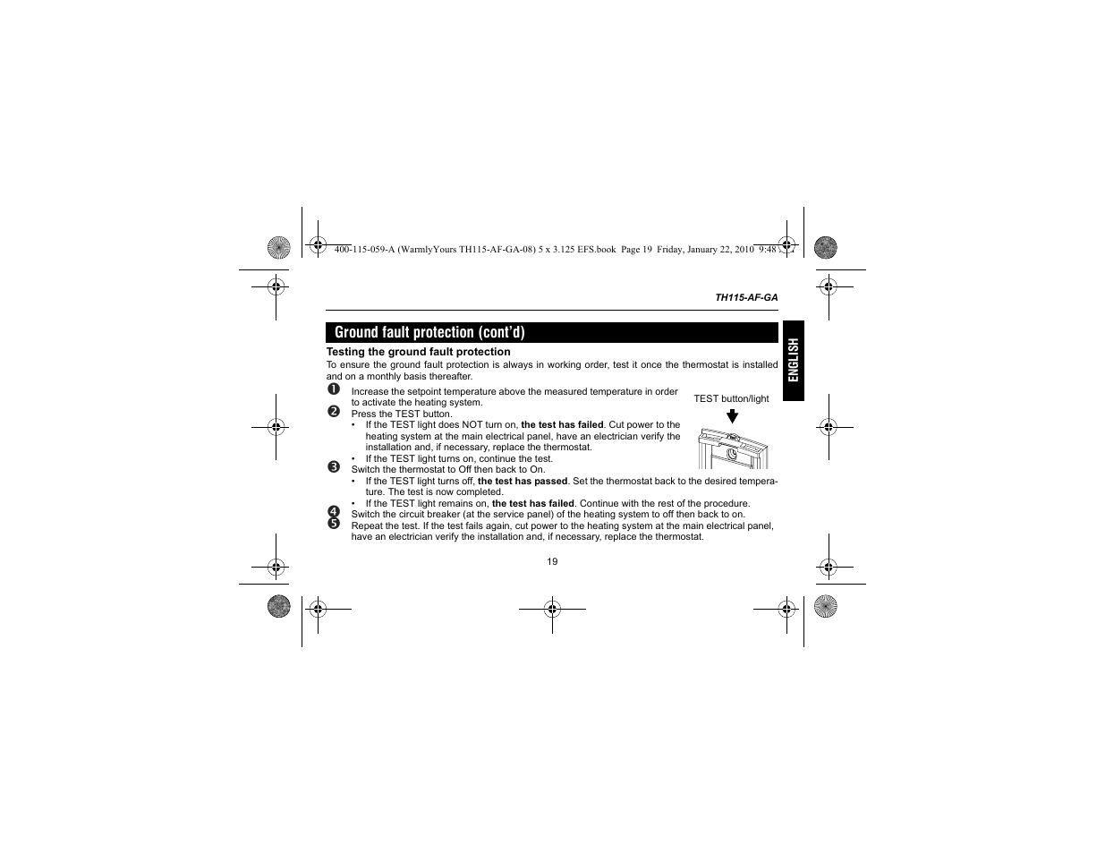 WarmlyYours TH115-AF-GA User Manual | Page 21 / 76
