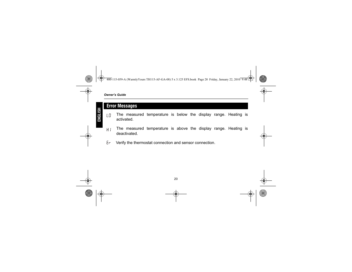 WarmlyYours TH115-AF-GA User Manual | Page 22 / 76