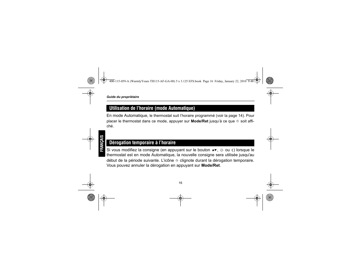 WarmlyYours TH115-AF-GA User Manual | Page 42 / 76
