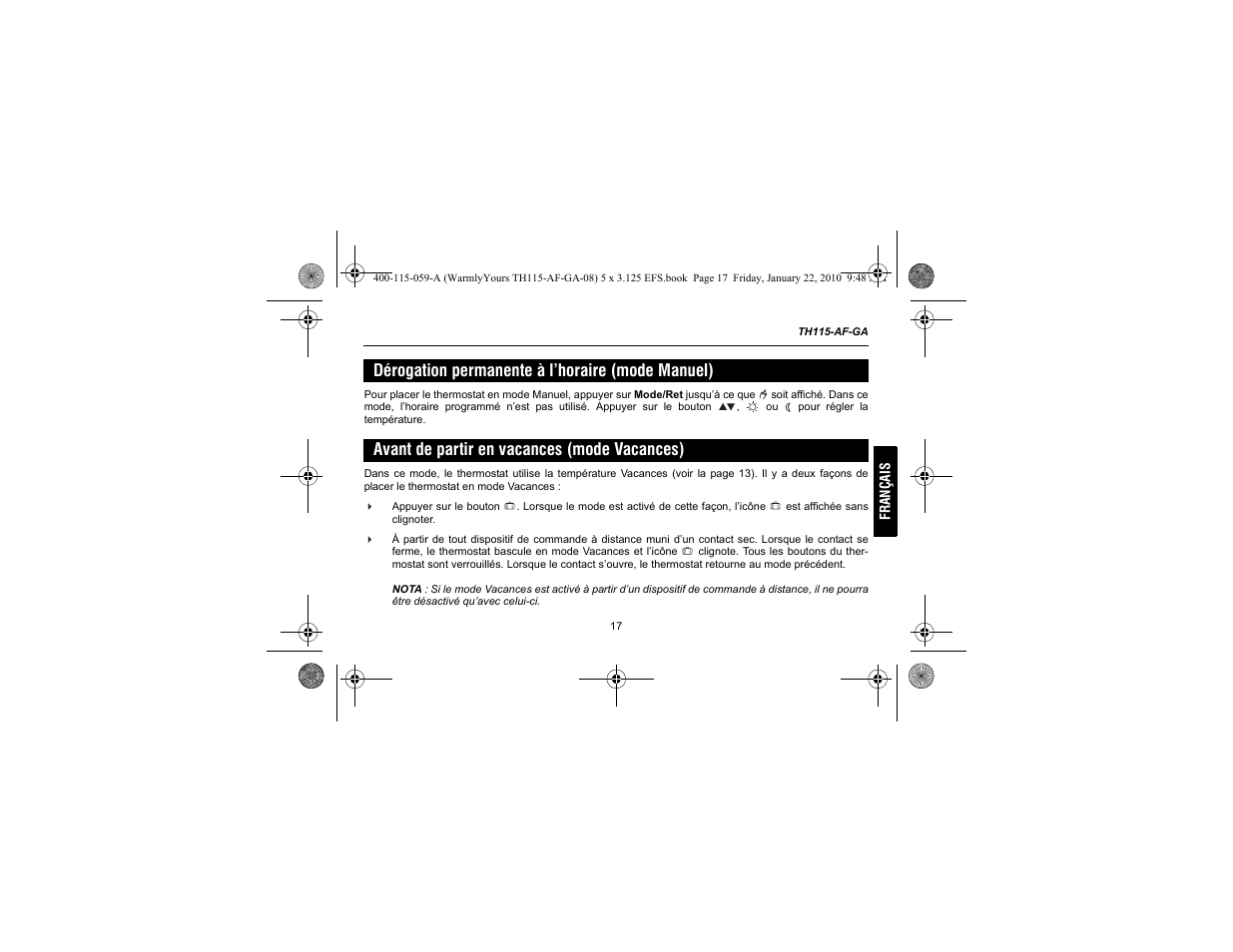 WarmlyYours TH115-AF-GA User Manual | Page 43 / 76