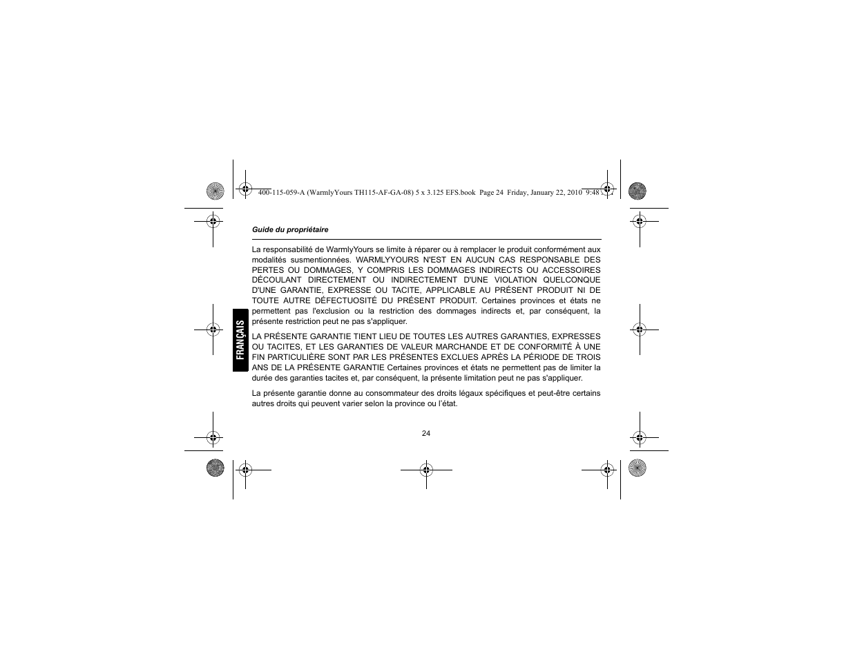 WarmlyYours TH115-AF-GA User Manual | Page 50 / 76