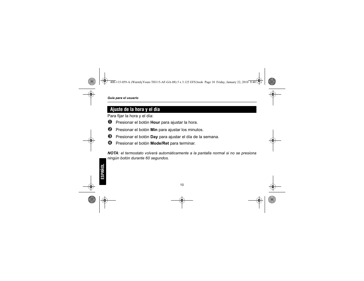 WarmlyYours TH115-AF-GA User Manual | Page 60 / 76