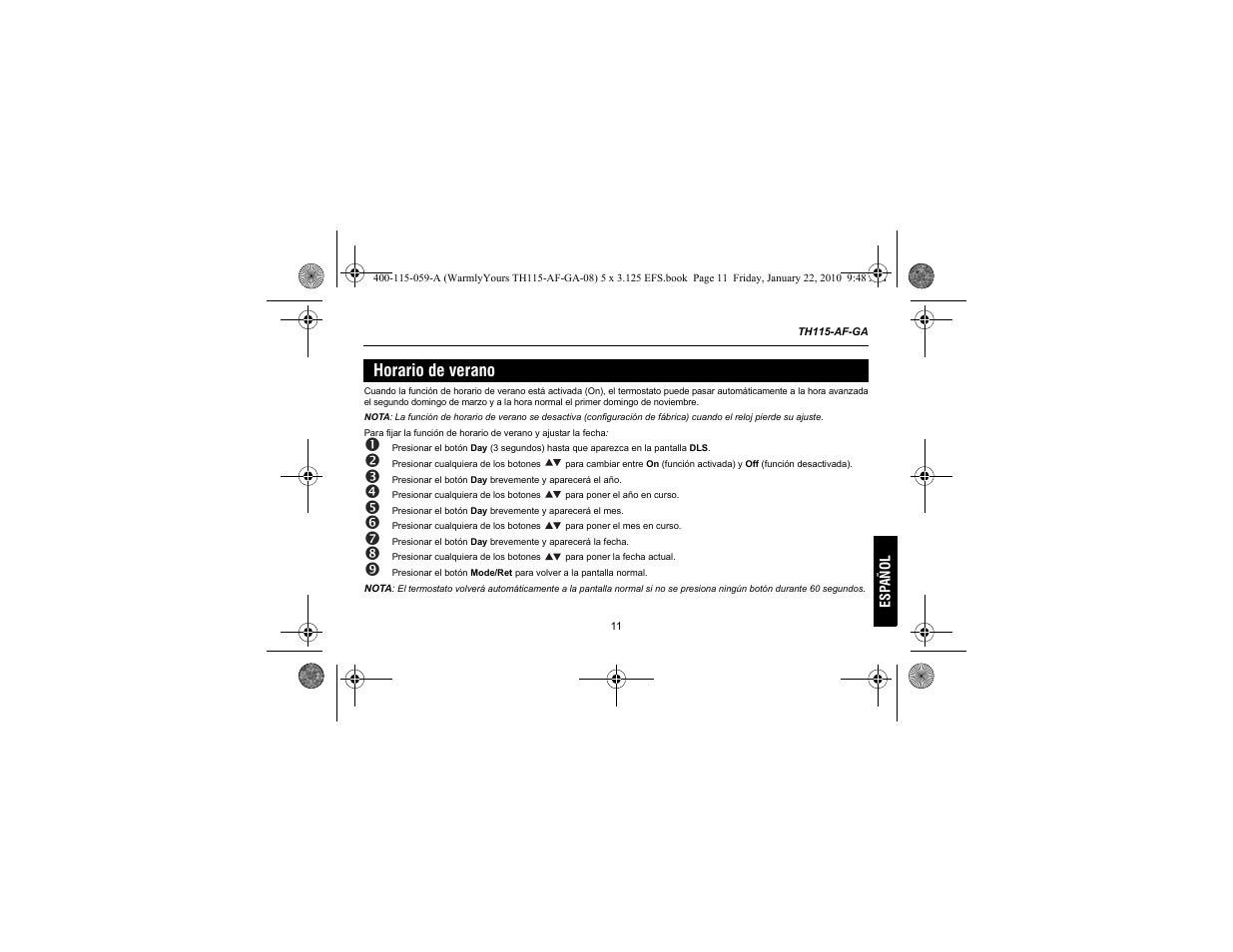WarmlyYours TH115-AF-GA User Manual | Page 61 / 76