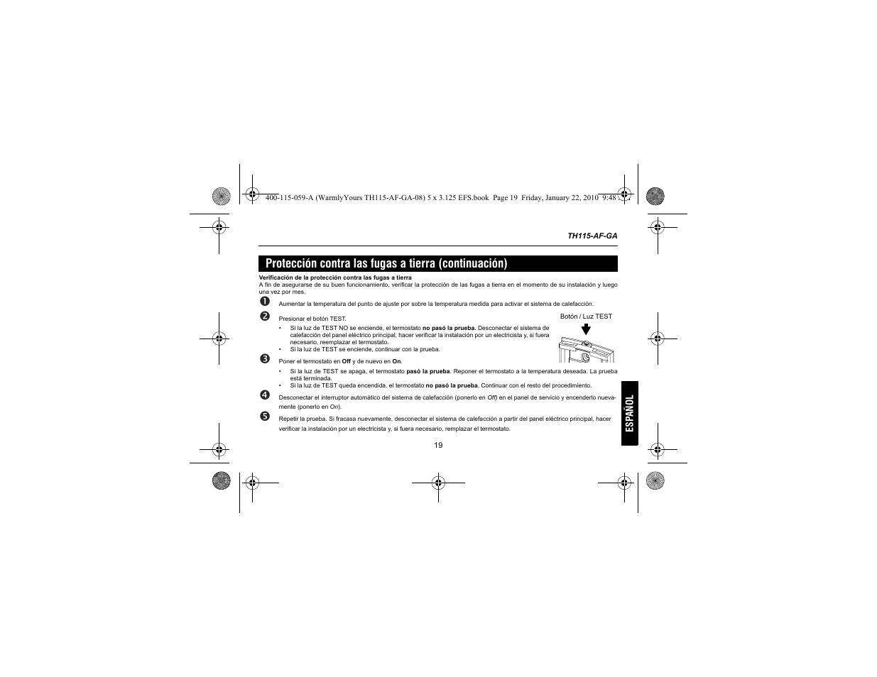 WarmlyYours TH115-AF-GA User Manual | Page 69 / 76