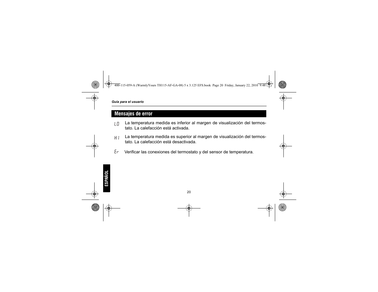 WarmlyYours TH115-AF-GA User Manual | Page 70 / 76
