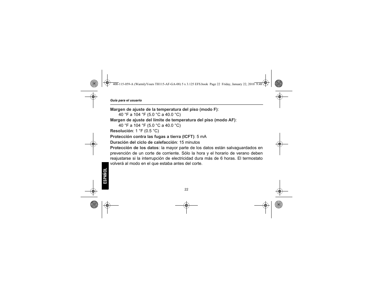 WarmlyYours TH115-AF-GA User Manual | Page 72 / 76