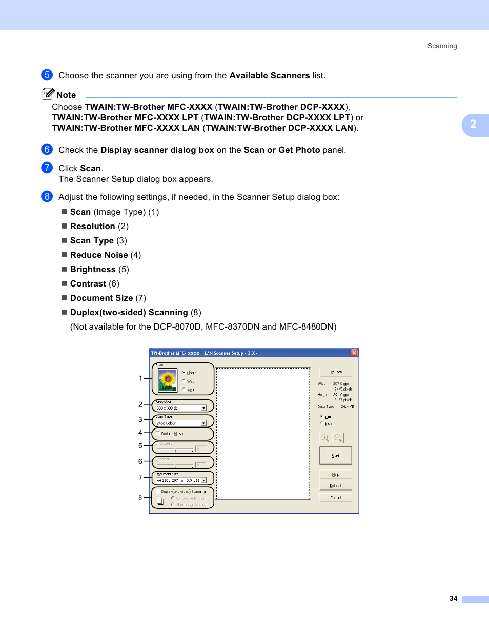 Brother MFC 8480DN User Manual | Page 42 / 228