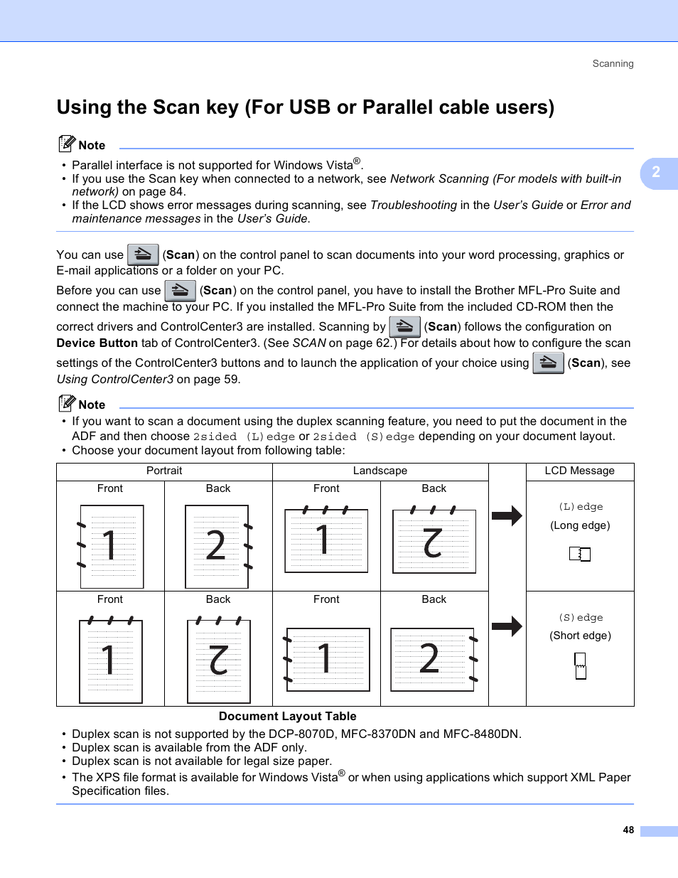 Brother MFC 8480DN User Manual | Page 56 / 228