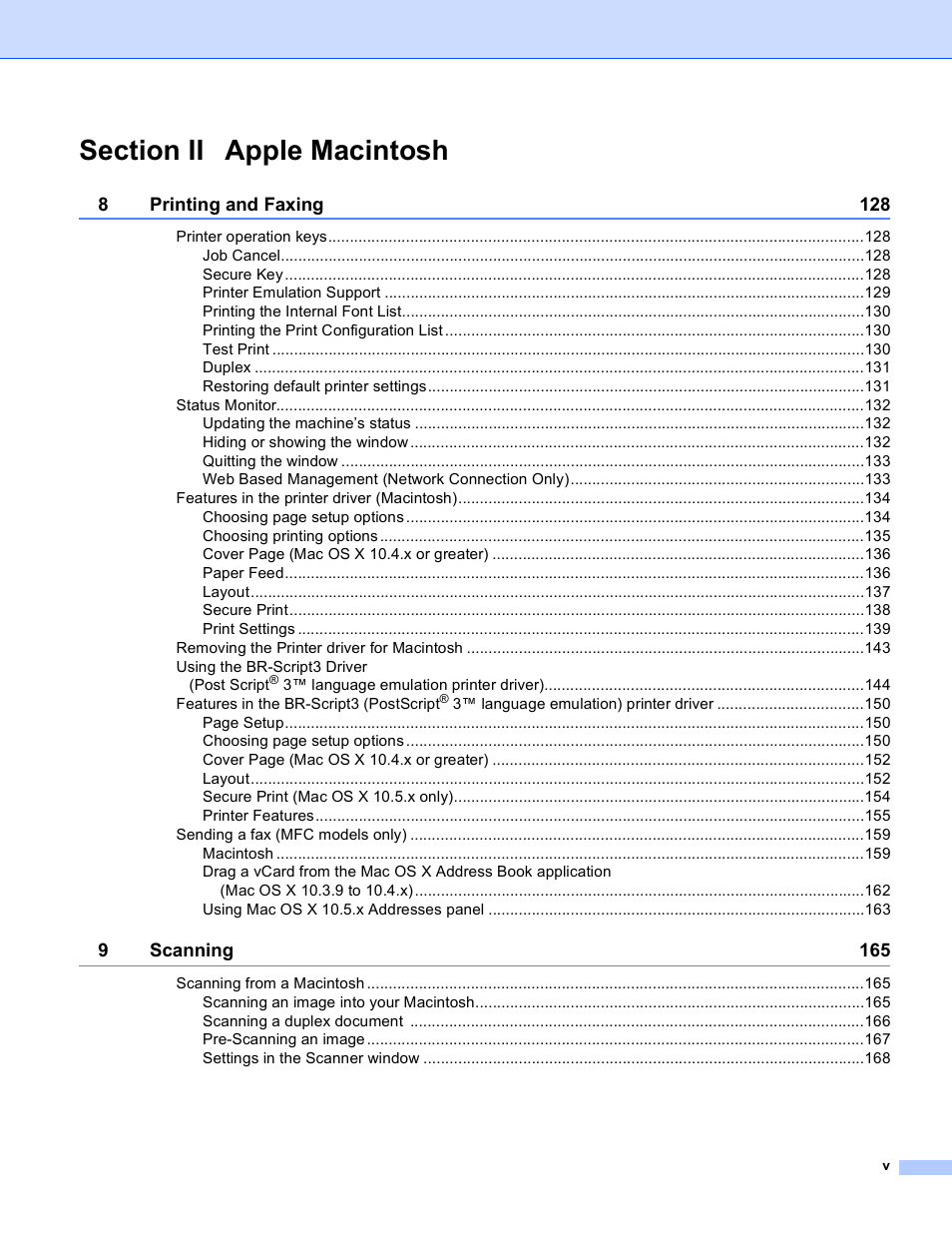 Brother MFC 8480DN User Manual | Page 6 / 228