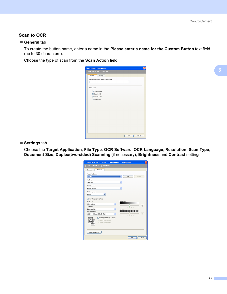 Scan to ocr | Brother MFC 8480DN User Manual | Page 80 / 228